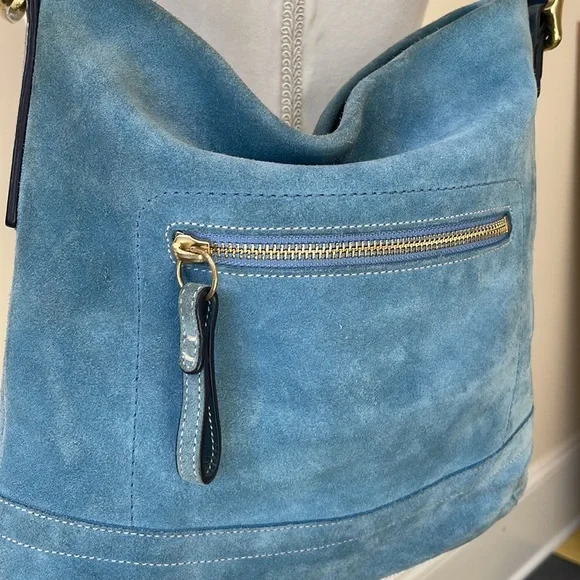 Coach Suede Tassel Duffle Bag - Picture 5 of 16